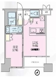 正金アパートメント入船 602 間取り図