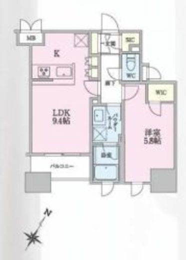 正金アパートメント入船 801 間取り図