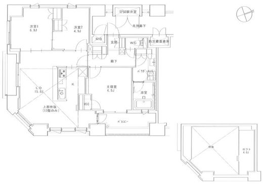 正金アパートメント入船 1302 間取り図