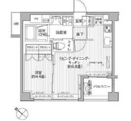 シティカレント目黒学芸大学 202 間取り図