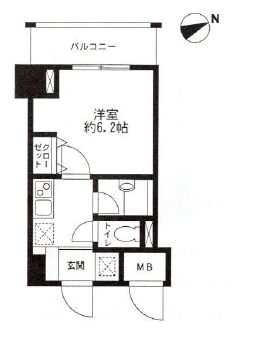 レジディア東品川 902 間取り図