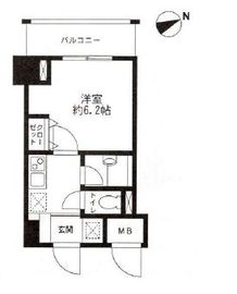 レジディア東品川 902 間取り図