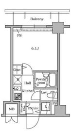 レジディア広尾2 406 間取り図