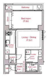 TRES赤坂 301 間取り図