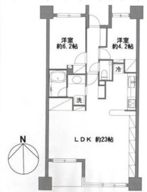 イトーピア麻布 13階 間取り図