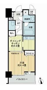 ライオンズマンション麻布十番南 3階 間取り図