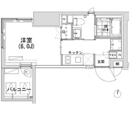 グランディオール広尾テラス 1301 間取り図