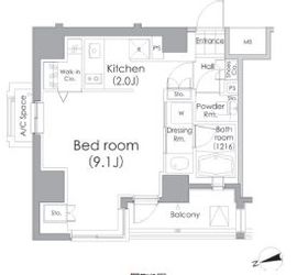 パークハビオ戸越 501 間取り図