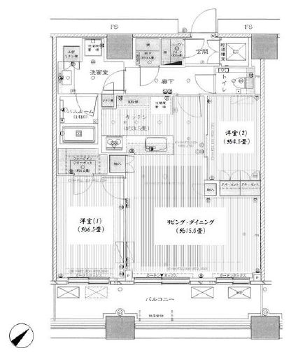 勝どきザ・タワー 42階 間取り図