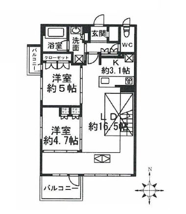 ザ・ロアハウス代々木初台 3階 間取り図