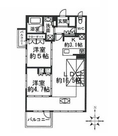 ザ・ロアハウス代々木初台 3階 間取り図