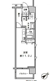 クリオ五反田 805 間取り図