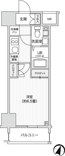 レジディア笹塚2 1103 間取り図