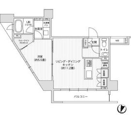 レジディア笹塚2 1309 間取り図