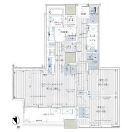 勝どきザ・タワー 53階 間取り図