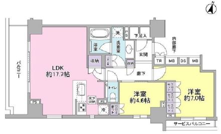 ブランズ新大塚 2階 間取り図