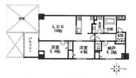 オープンレジデンシア本郷 2階 間取り図