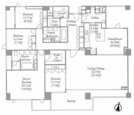 ザ・マーク南麻布 2F1 間取り図