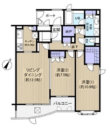 エルミタージュ参宮橋 201 間取り図