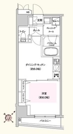 エステムプラザ市谷外濠公園 14階 間取り図