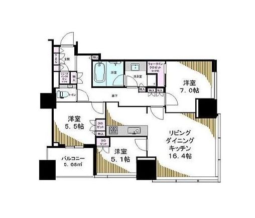 シティタワーズ豊洲ザ・ツイン サウスタワー 32階 間取り図