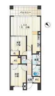 クレストフォルム月島サウススクエア 12階 間取り図