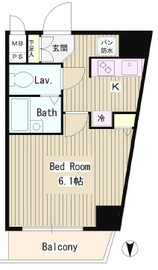 エスコート麻布十番2 304 間取り図