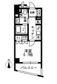 レジディア中落合 A409 間取り図