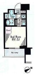 レジディア市谷薬王寺 407 間取り図