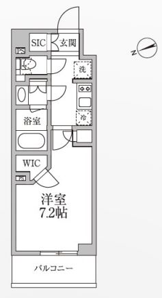 レジディア新御徒町2 512 間取り図