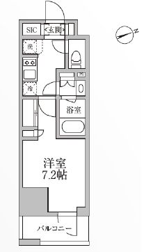 レジディア新御徒町2 601 間取り図