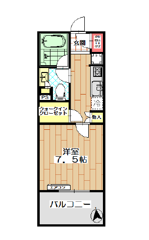リビオレゾン神楽坂nex 8階 間取り図