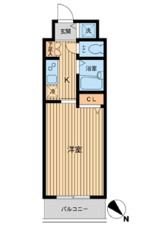 HF東神田レジデンス 205 間取り図