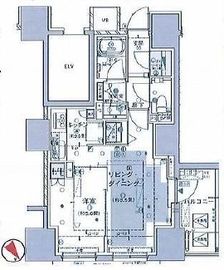 ザ・パークハウス築地入船 5階 間取り図