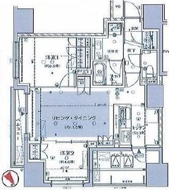 ザ・パークハウス築地入船 2階 間取り図