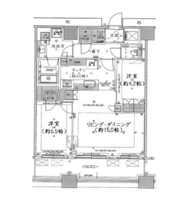 勝どきザ・タワー 37階 間取り図