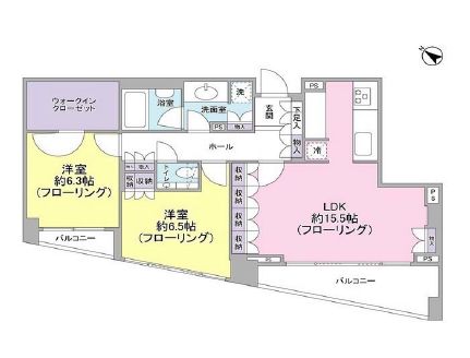 ブランズ赤坂 2階 間取り図