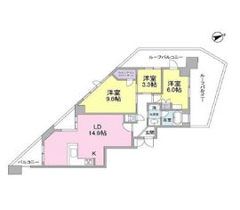 THEパームス代々木上原コスモテラス 8階 間取り図