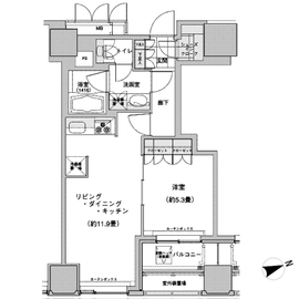 ウエストパークタワー池袋 712 間取り図