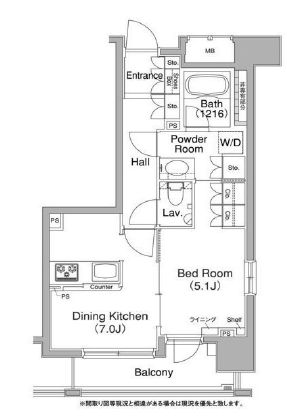 コンフォリア西早稲田 701 間取り図