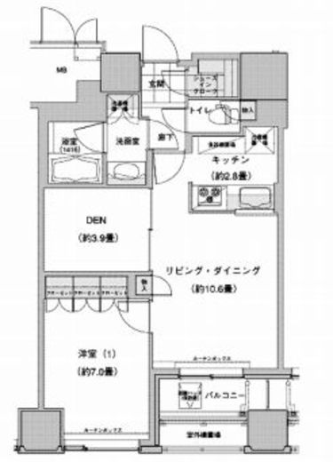 ウエストパークタワー池袋 908 間取り図