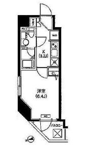カーサスプレンディッド虎ノ門エスト 404 間取り図