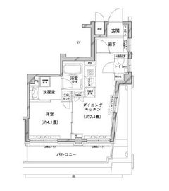 コンフォリア目黒八雲 504 間取り図