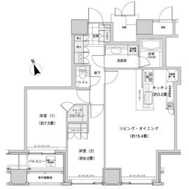 ウエストパークタワー池袋 3005 間取り図