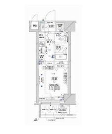 コンシェリア新橋 9階 間取り図