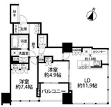 大崎ウエストシティタワーズ ウエスト 15階 間取り図