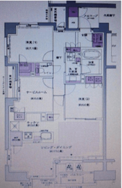 プラウド市ヶ谷南町ディアージュ 3階 間取り図