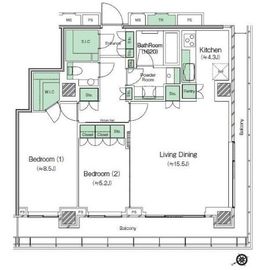 渋谷キャストアパートメント 1515 間取り図