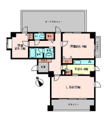 コロネード市ヶ谷 501 間取り図