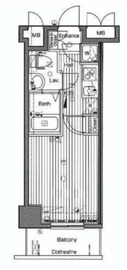 グランド・ガーラ南麻布 8階 間取り図